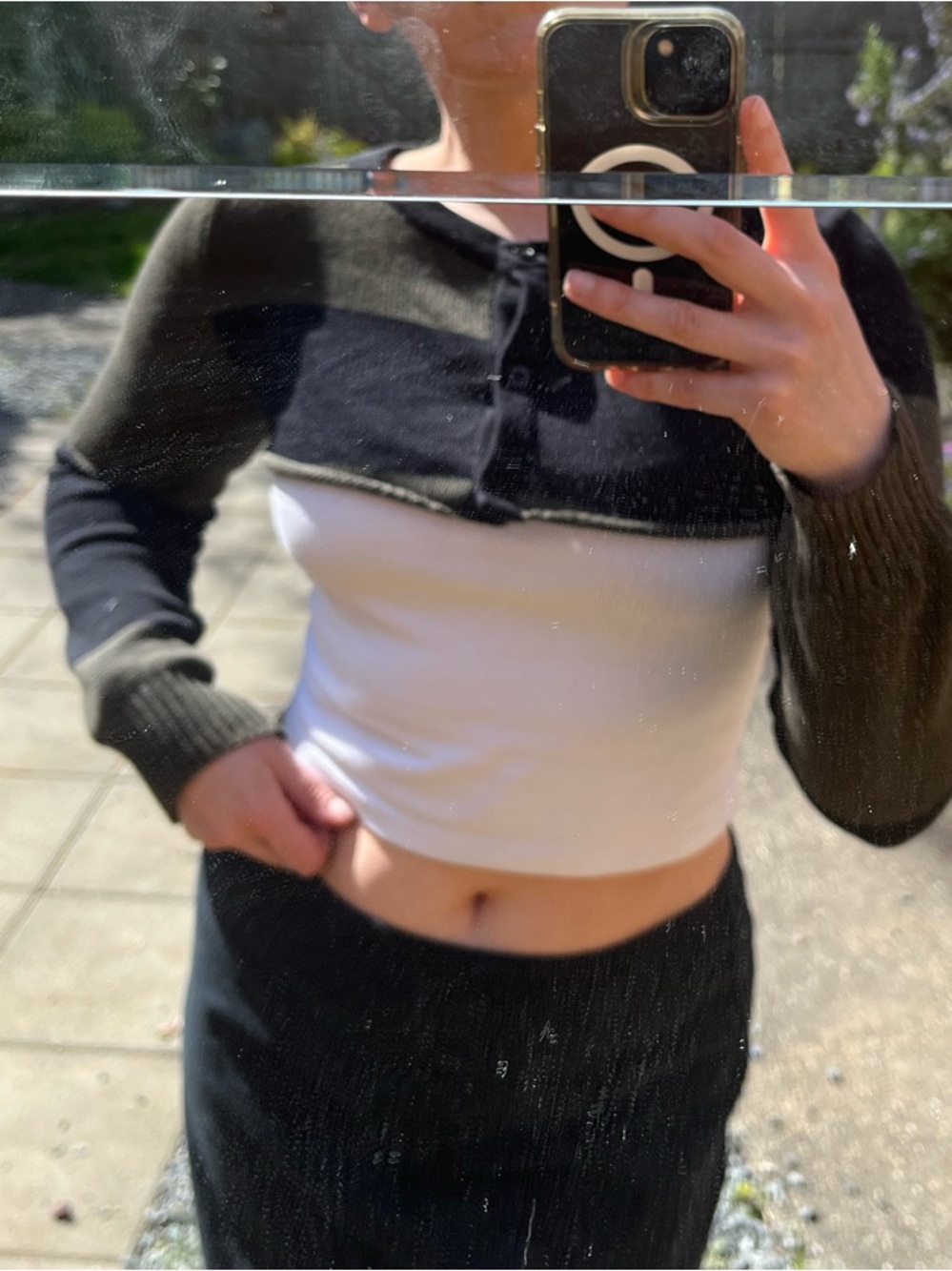 Hot Topic Black & Green Bolero Sweater